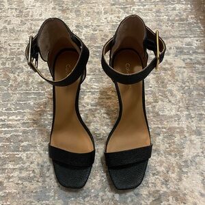 Calvin Klein Platform Heeled Sandal | Black | Size 8.5